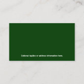 Carte De Visite L'entreprise immobilière moderne carde l'or vert (Dos)