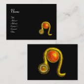 Carte De Visite LEO, brillant noir rouge rouge rouge topaze (Devant / Derrière)