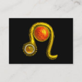 Carte De Visite LEO, brillant noir rouge rouge rouge topaze (Dos)