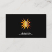 Carte De Visite Leo Soleil Signe de Feu Mois de Naissance Rouge &  (Dos)