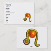 Carte De Visite LEO, topaz rouge vif (Devant / Derrière)