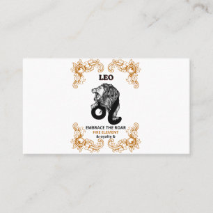 Carte De Visite Léo Zodiaque Royal Embrasser le Rugissement de l