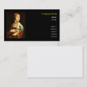 Carte De Visite Léonard de Vinci, dame avec une mine (Devant / Derrière)