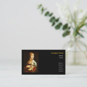 Carte De Visite Léonard de Vinci, dame avec une mine (Debout devant)