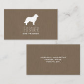 Carte De Visite Leonberger Chien race Silhouette (Devant / Derrière)