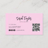 Carte De Visite Leopad Imprimer Script Beauté Brows Lash Artiste (Dos)