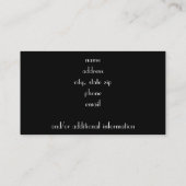 Carte De Visite Léopard (Dos)