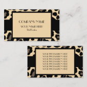 Carte De Visite Léopard (Devant / Derrière)