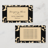 Carte De Visite Léopard (Devant / Derrière)