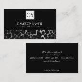 Carte De Visite Léopard argenté (Devant / Derrière)