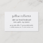 Carte De Visite léopard ; bleu (Dos)