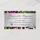 Carte De Visite Léopard chaud de rose de chaux de 311 Arcs-licious (Dos)