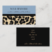 Carte De Visite Léopard de bleus layette (Devant / Derrière)