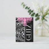 Carte De Visite Léopard de lustre de rose de boutique de 311 (Debout devant)