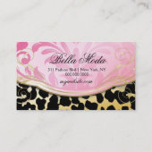 Carte De Visite Léopard d'or parisien de la boutique 311 Bodacious (Dos)