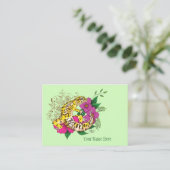 Carte De Visite Léopard jaune Gecko Vert (Debout devant)