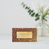 Carte De Visite Léopard noir brun (Debout devant)