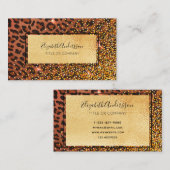 Carte De Visite Léopard noir brun (Devant / Derrière)
