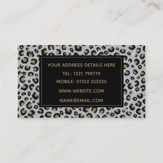 Carte De Visite Léopard noir de l'or (Dos)