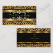 Carte De Visite Léopard noir et or (Devant / Derrière)