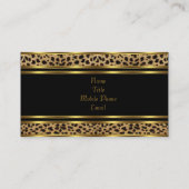 Carte De Visite Léopard noir et or (Dos)