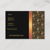 Carte de visite léopard noir or (Dos)