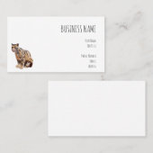 Carte De Visite léopard obscurci photo jungle gros animal de chat (Devant / Derrière)