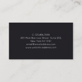 Carte De Visite Leopard Print Dark Grey Modern (Dos)