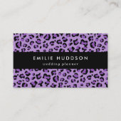 Carte De Visite Leopard Print, Léopard Spots, Purple Leopard (Devant)