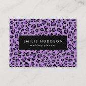 Carte De Visite Leopard Print, Léopard Spots, Purple Leopard (Devant)