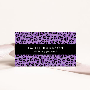 Carte De Visite Leopard Print, Léopard Spots, Purple Leopard