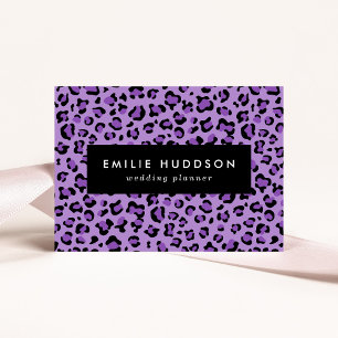 Carte De Visite Leopard Print, Léopard Spots, Purple Leopard