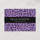 Carte De Visite Leopard Print, Léopard Spots, Purple Leopard (Devant)