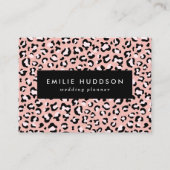 Carte De Visite Léopard Print, Léopard Spots, Rose Léopard (Devant)