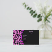 Carte de visite léopard rose (Debout devant)