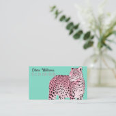 Carte De Visite Leopard rose (Debout devant)