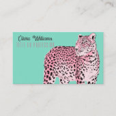 Carte De Visite Leopard rose (Devant)