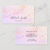 Carte De Visite léopard rose (Devant / Derrière)