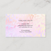 Carte De Visite léopard rose (Dos)