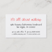 Carte De Visite léopard ; rouge (Dos)