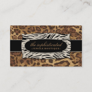 Carte De Visite Léopard sophistiqué 2 de la jungle 311