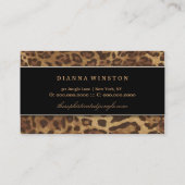 Carte De Visite Léopard sophistiqué 2 de la jungle 311 (Dos)