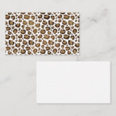 Carte De Visite Léopard Spots Wild Animals (Devant / Derrière)