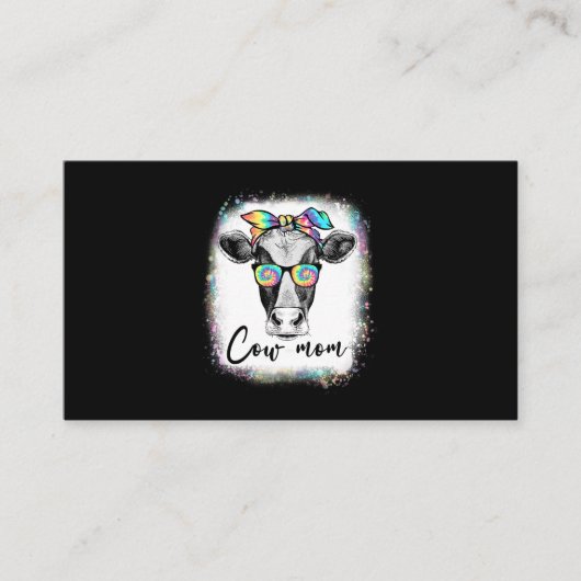 Carte De Visite Leopard Tournesol Highland Vache Bandana Pas aujou (Devant)