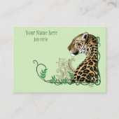 Carte De Visite Leopard Wild Cat Green Henna (Devant)