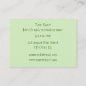 Carte De Visite Leopard Wild Cat Green Henna (Dos)