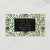 Carte De Visite Léopards modernes Tigres Jungle Plantes (Dos)