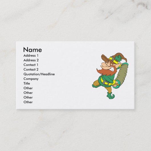 Carte de visite Leprechaun (Devant)