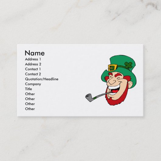 Carte de visite Leprechaun (Devant)