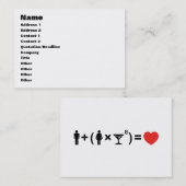 Carte De Visite L'équation d'amour pour les femmes (Devant / Derrière)